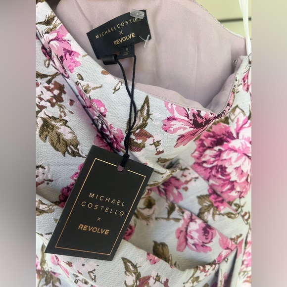 Michael Costello x REVOLVE Viktor Mini Dress in Pink Floral - Picture 11 of 11
